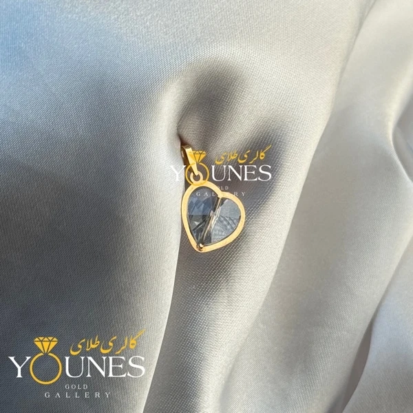 تصویر دوم آویز طلا سواروسکی قلبی فیلی